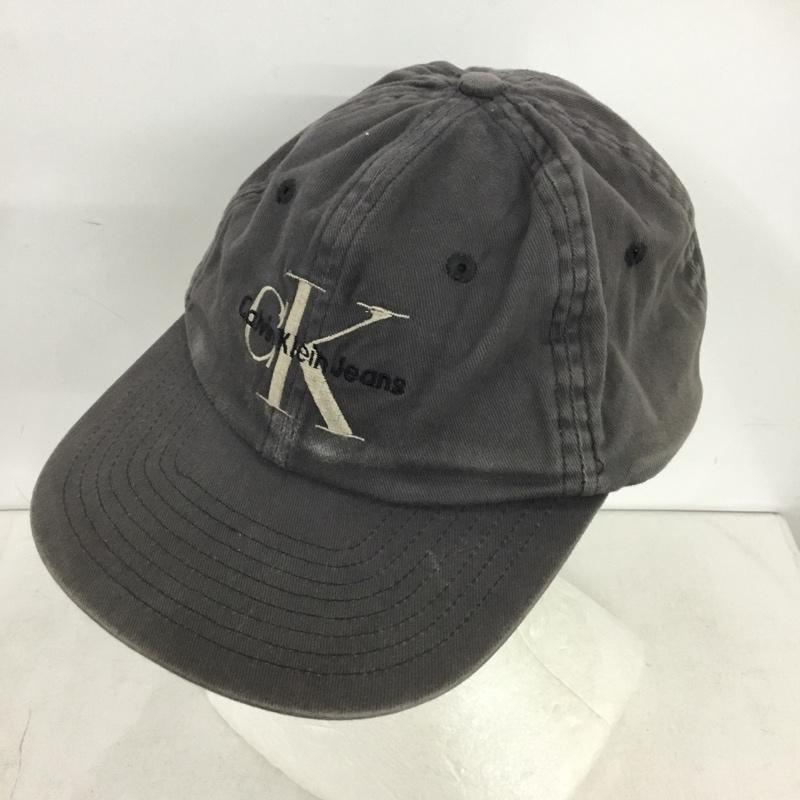 カルバン・クライン Calvin Klein 帽子 キャップ コットン ロゴ、文字 チャコールグレー / チャコールグレー / メンズ USED 古着 中古 10160231