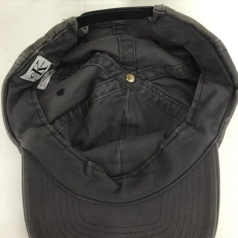 カルバン・クライン Calvin Klein 帽子 キャップ コットン ロゴ、文字 チャコールグレー / チャコールグレー / メンズ USED 古着 中古 10160231