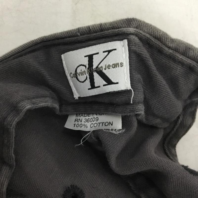 カルバン・クライン Calvin Klein 帽子 キャップ コットン ロゴ、文字 チャコールグレー / チャコールグレー / メンズ USED 古着 中古 10160231