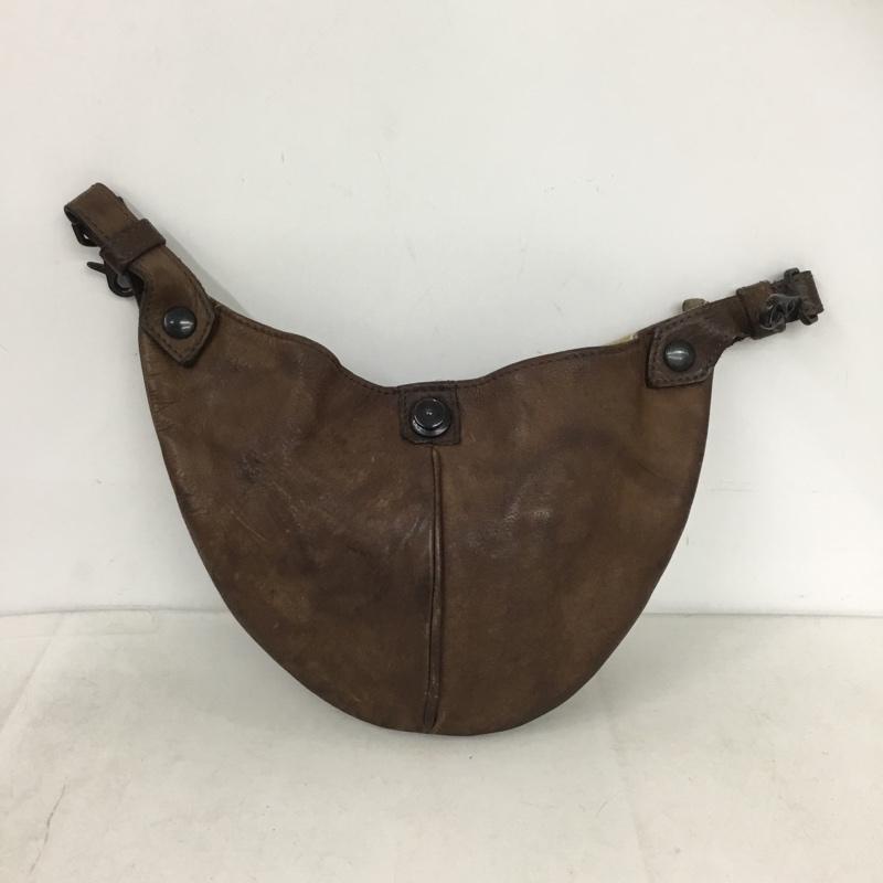 バックラッシュ BACKLASH バッグ バッグ レザー 半月型 無地 茶 / ブラウン / brown メンズ USED 古着 中古 10160244