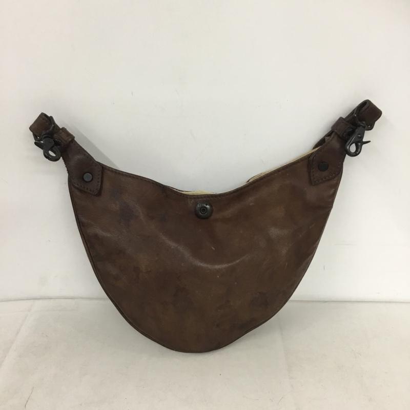 バックラッシュ BACKLASH バッグ バッグ レザー 半月型 無地 茶 / ブラウン / brown メンズ USED 古着 中古 10160244