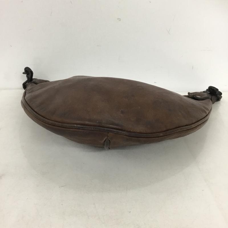 バックラッシュ BACKLASH バッグ バッグ レザー 半月型 無地 茶 / ブラウン / brown メンズ USED 古着 中古 10160244