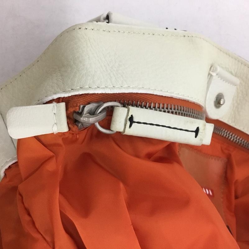 プラダ PRADA トートバッグ トートバッグ ナイロンバッグ ロゴ、文字 白 / ホワイト / white X 橙 / オレンジ / orange X 紺 / ネイビー / navy メンズ USED 古着 中古 10160248
