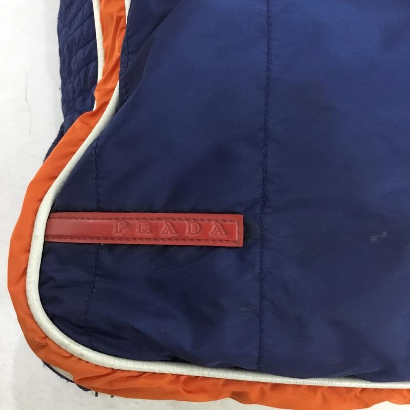 プラダ PRADA トートバッグ トートバッグ ナイロンバッグ ロゴ、文字 白 / ホワイト / white X 橙 / オレンジ / orange X 紺 / ネイビー / navy メンズ USED 古着 中古 10160248