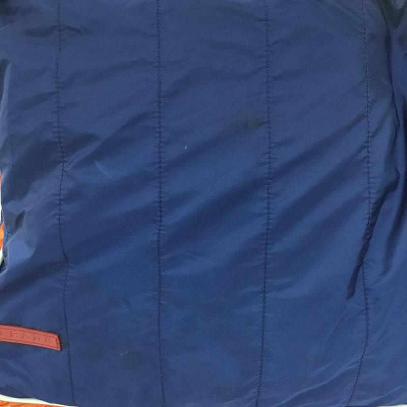 プラダ PRADA トートバッグ トートバッグ ナイロンバッグ ロゴ、文字 白 / ホワイト / white X 橙 / オレンジ / orange X 紺 / ネイビー / navy メンズ USED 古着 中古 10160248