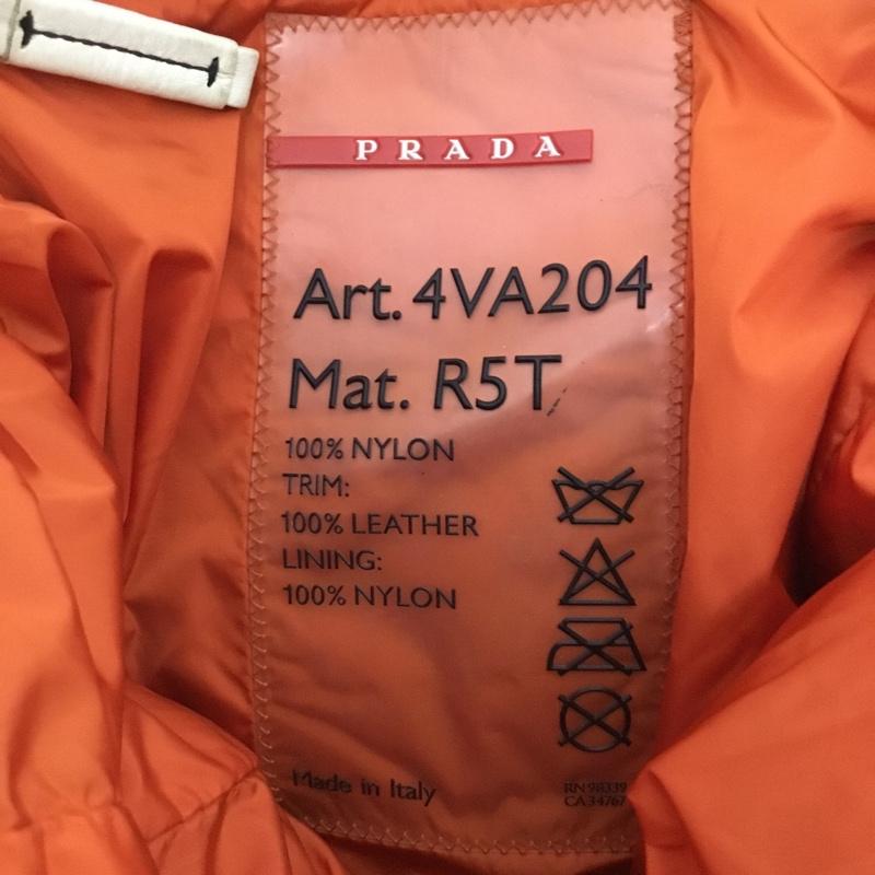 プラダ PRADA トートバッグ トートバッグ ナイロンバッグ ロゴ、文字 白 / ホワイト / white X 橙 / オレンジ / orange X 紺 / ネイビー / navy メンズ USED 古着 中古 10160248