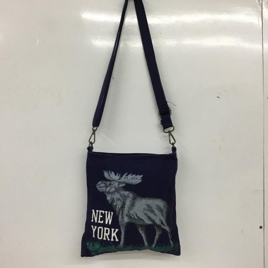アバクロンビーアンドフィッチ ABERCROMBIE&FITCH ショルダーバッグ ショルダーバッグ キャンバス地 プリント 紺 / ネイビー / navy メンズ USED 古着 中古 10160253