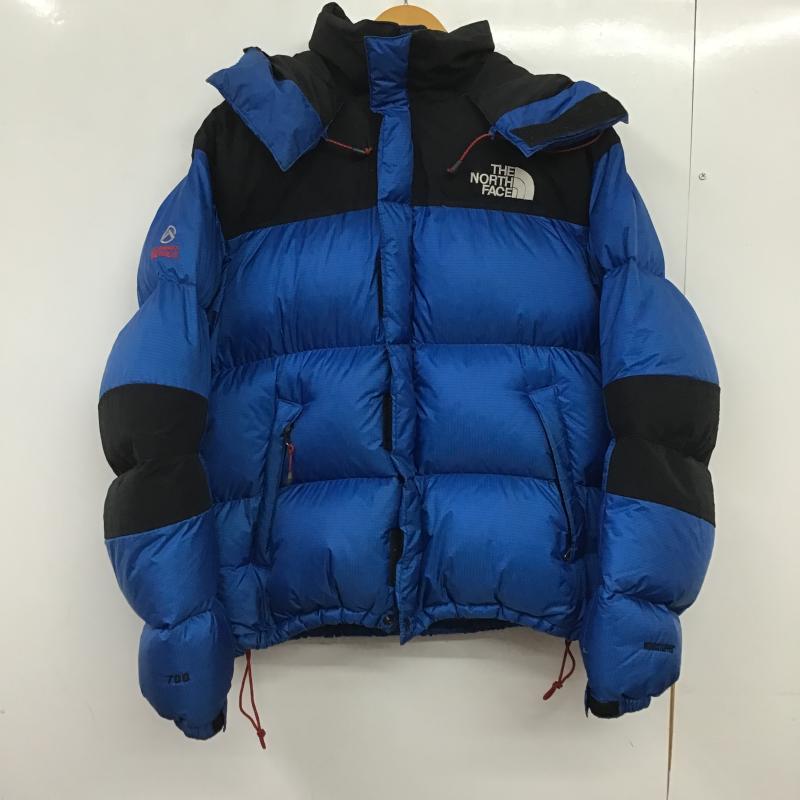 ザノースフェイス THE NORTH FACE ジャケット、上着 ジャンパー、ブルゾン ジップアップダウンジャケット アウターフード付きジャケット ロゴ、文字 青 / ブルー / blue メンズ USED 古着 中古 10160261