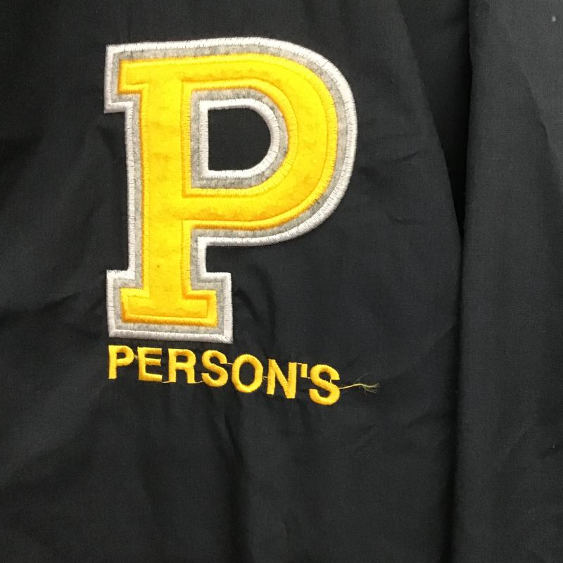 パーソンズ PERSON S ジャケット、上着 ジャンパー、ブルゾン カジュアルジャケット フロントボタン アウター ロゴ、文字 黒 / ブラック / black メンズ USED 古着 中古 10160267