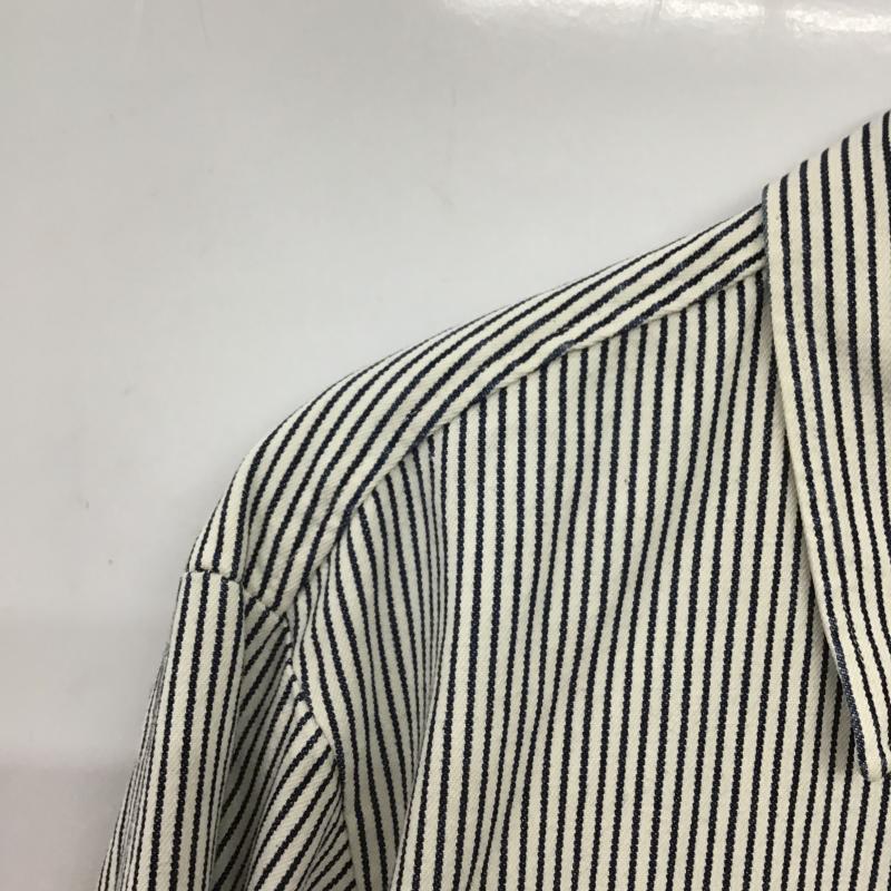 エクストララージ XLARGE シャツ、ブラウス 長袖 長袖シャツ ストライプシャツ カラーシャツ M ストライプ オフホワイト / オフホワイト / X 紺 / ネイビー / navy メンズ USED 古着 中古 10160268