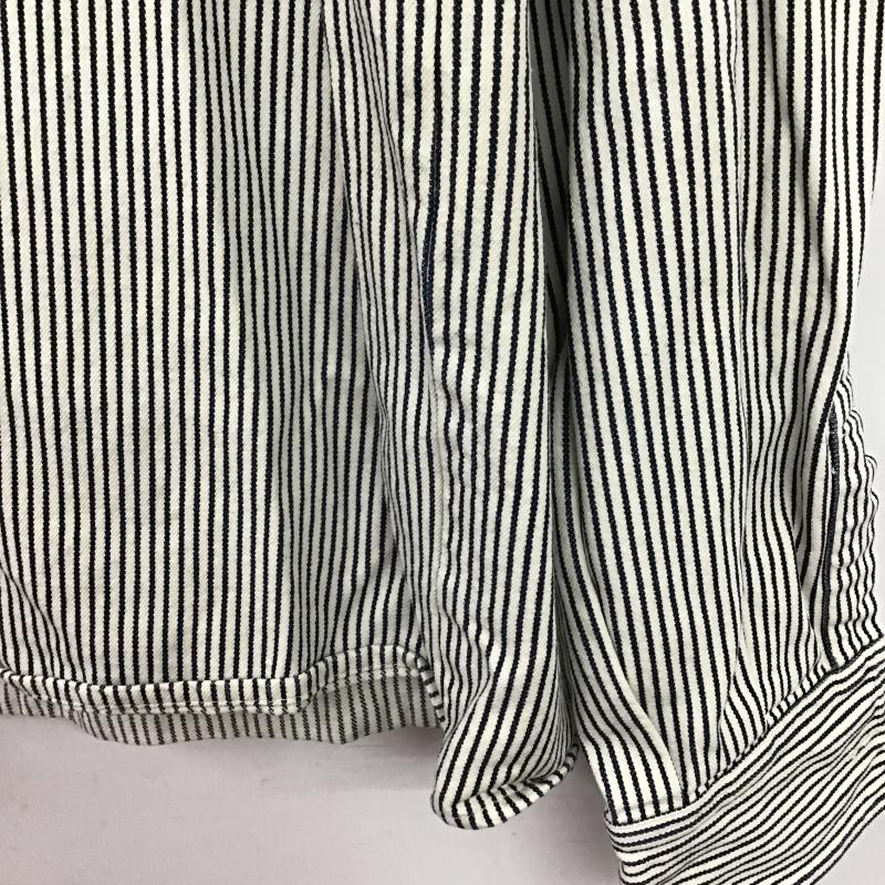 エクストララージ XLARGE シャツ、ブラウス 長袖 長袖シャツ ストライプシャツ カラーシャツ M ストライプ オフホワイト / オフホワイト / X 紺 / ネイビー / navy メンズ USED 古着 中古 10160268