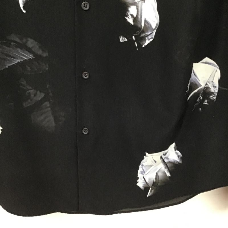 ラッドミュージシャン LAD MUSICIAN シャツ、ブラウス 長袖 長袖シャツ プリントシャツ カラーシャツ 42 プリント 黒 / ブラック / black メンズ USED 古着 中古 10160269