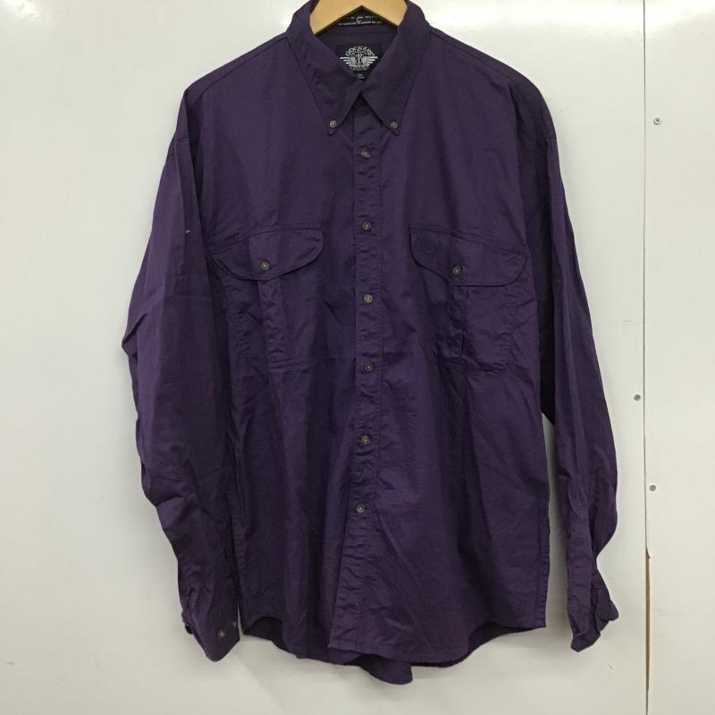 ドッカーズ DOCKERS シャツ、ブラウス 長袖 長袖シャツ 無地シャツ カラーシャツ L ロゴ、文字 紫 / パープル / purple メンズ USED 古着 中古 10160270