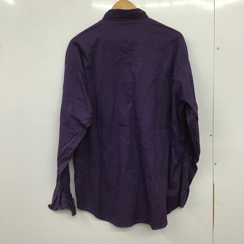ドッカーズ DOCKERS シャツ、ブラウス 長袖 長袖シャツ 無地シャツ カラーシャツ L ロゴ、文字 紫 / パープル / purple メンズ USED 古着 中古 10160270
