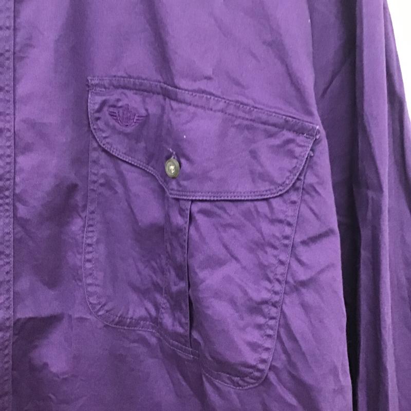 ドッカーズ DOCKERS シャツ、ブラウス 長袖 長袖シャツ 無地シャツ カラーシャツ L ロゴ、文字 紫 / パープル / purple メンズ USED 古着 中古 10160270