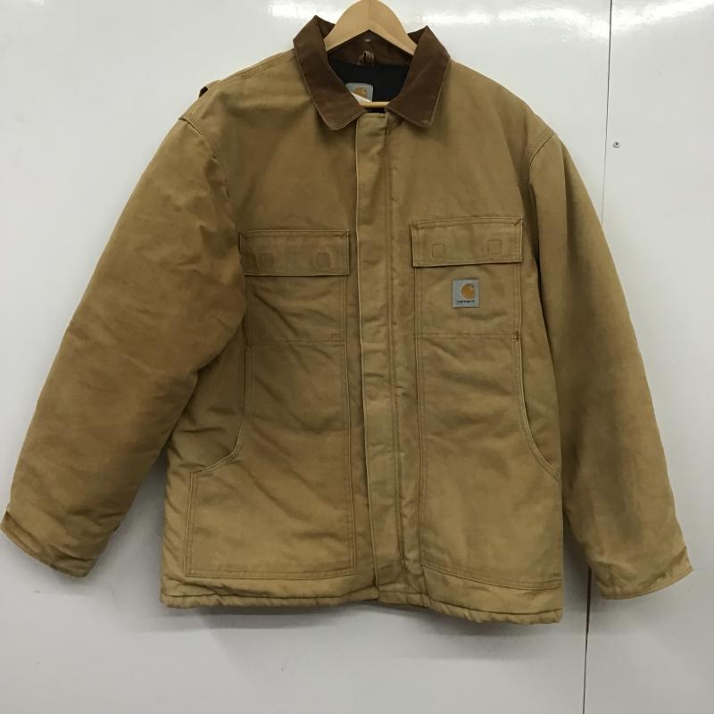 カーハート Carhartt ジャケット、上着 ジャンパー、ブルゾン カジュアルジャケット アウター カラージャケット 42 ロゴ、文字 ベージュ / ベージュ / beige メンズ USED 古着 中古 10160274