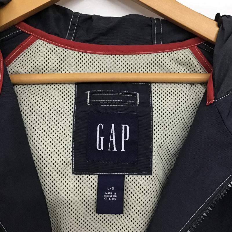 ギャップ GAP ジャケット、上着 ジャンパー、ブルゾン ジップアップジャケット ナイロンジャケット アウター L 無地 紺 / ネイビー / navy メンズ USED 古着 中古 10160276