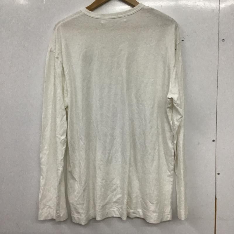 プレイコムデギャルソン PLAY COMME des GARCONS カットソー 長袖 長袖カットソー プリントカットソー クルーネック XXL ロゴ、文字 白 / ホワイト / white メンズ USED 古着 中古 10160279