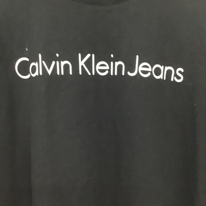 カルヴァン クライン ジーンズ Calvin Klein Jeans Tシャツ 半袖 半袖カットソー プリントTシャツ クルーネックカットソー L ロゴ、文字 黒 / ブラック / black メンズ USED 古着 中古 10160280