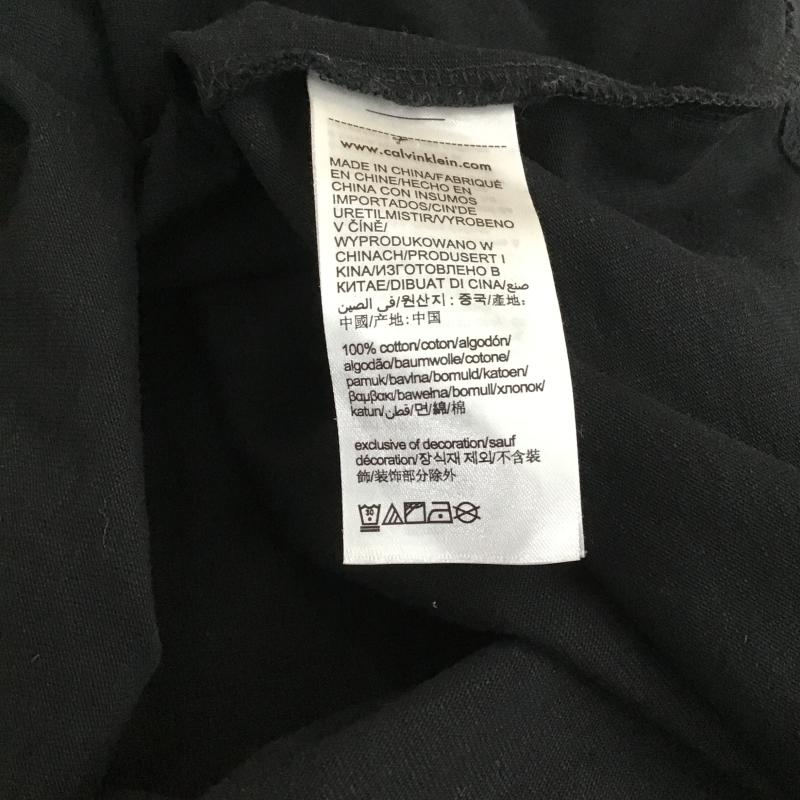 カルヴァン クライン ジーンズ Calvin Klein Jeans Tシャツ 半袖 半袖カットソー プリントTシャツ クルーネックカットソー L ロゴ、文字 黒 / ブラック / black メンズ USED 古着 中古 10160280