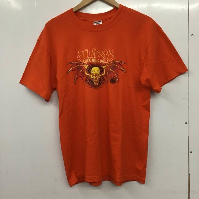 ジャージーズ JERZEES Tシャツ 半袖 半袖カットソー プリントTシャツ クルーネックカットソー M プリント 橙 / オレンジ / orange メンズ USED 古着 中古 10160282