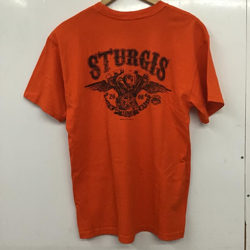 ジャージーズ JERZEES Tシャツ 半袖 半袖カットソー プリントTシャツ クルーネックカットソー M プリント 橙 / オレンジ / orange メンズ USED 古着 中古 10160282