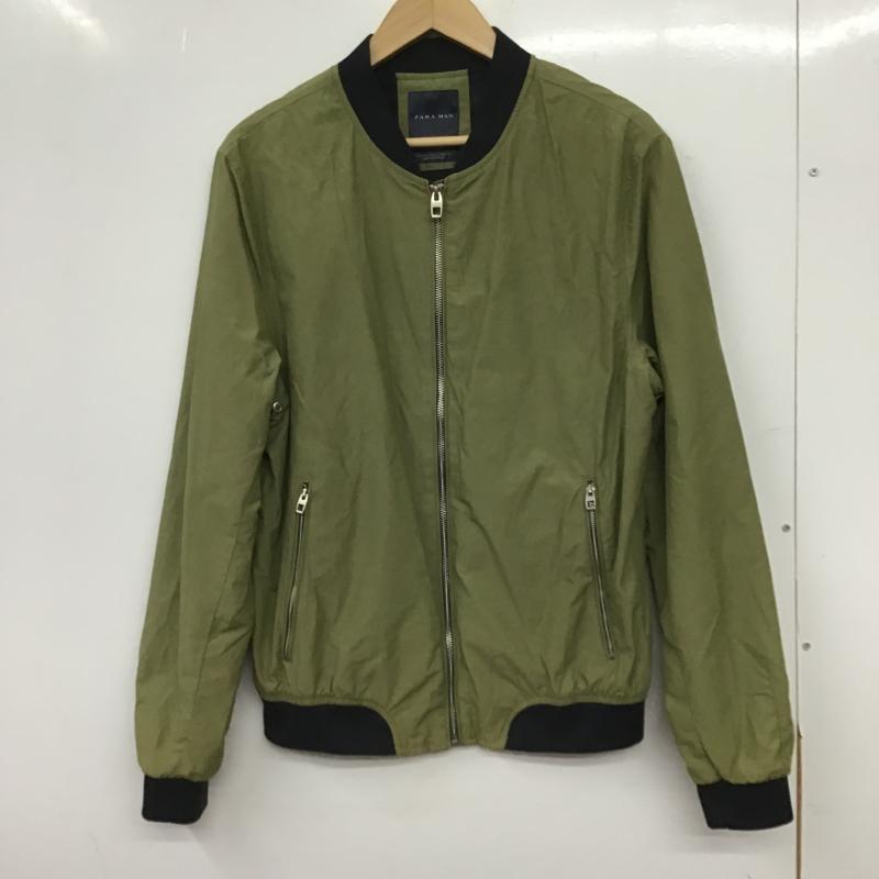 ザラメン ZARA MAN ジャケット、上着 ジャンパー、ブルゾン ジップアップジャケット アウター M 無地 カーキ / カーキ / khaki メンズ USED 古着 中古 10160283