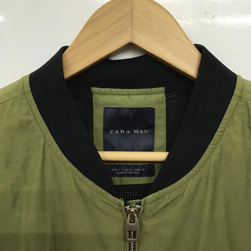 ザラメン ZARA MAN ジャケット、上着 ジャンパー、ブルゾン ジップアップジャケット アウター M 無地 カーキ / カーキ / khaki メンズ USED 古着 中古 10160283