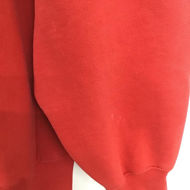 チャンピオン Champion トレーナー 長袖 長袖トレーナー スウェット クルーネック プルオーバー L ロゴ、文字 赤 / レッド / red メンズ USED 古着 中古 10160284