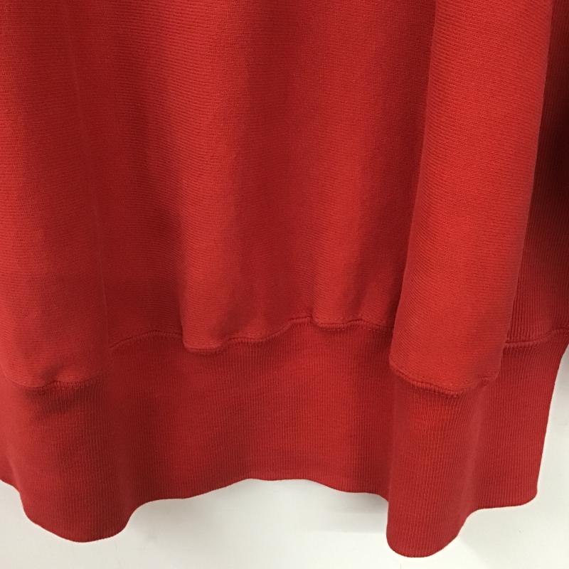 チャンピオン Champion トレーナー 長袖 長袖トレーナー スウェット クルーネック プルオーバー L ロゴ、文字 赤 / レッド / red メンズ USED 古着 中古 10160284