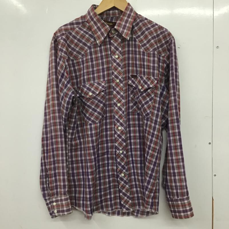 ラングラー Wrangler シャツ、ブラウス 長袖 長袖シャツ チェックシャツ カラーシャツ L チェック マルチカラー / マルチカラー / multicolor メンズ USED 古着 中古 10160286