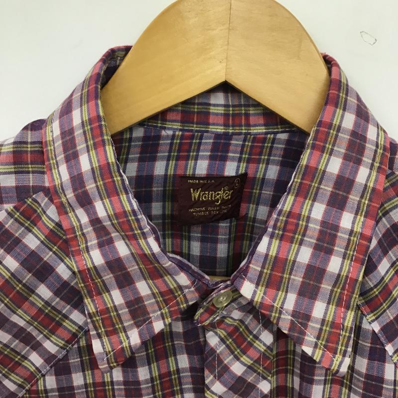ラングラー Wrangler シャツ、ブラウス 長袖 長袖シャツ チェックシャツ カラーシャツ L チェック マルチカラー / マルチカラー / multicolor メンズ USED 古着 中古 10160286