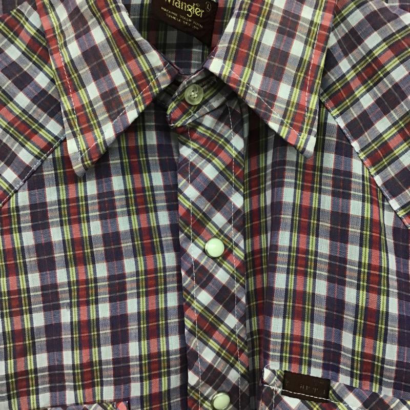 ラングラー Wrangler シャツ、ブラウス 長袖 長袖シャツ チェックシャツ カラーシャツ L チェック マルチカラー / マルチカラー / multicolor メンズ USED 古着 中古 10160286