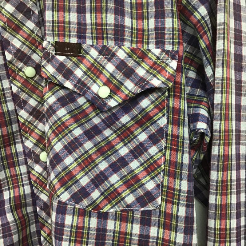 ラングラー Wrangler シャツ、ブラウス 長袖 長袖シャツ チェックシャツ カラーシャツ L チェック マルチカラー / マルチカラー / multicolor メンズ USED 古着 中古 10160286