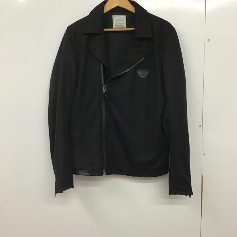 カドヤ KADOYA ジャケット、上着 ジャンパー、ブルゾン ジップアップジャケット ライダースジャケット アウター L ロゴ、文字 黒 / ブラック / black メンズ USED 古着 中古 10160293
