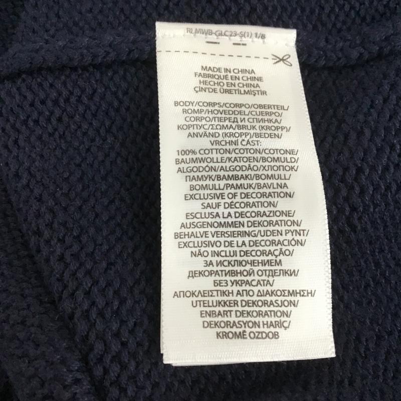 ポロラルフローレン POLO RALPH LAUREN ニット、セーター 長袖 長袖ニットカットソー クルーネック セーター M プリント 紺 / ネイビー / navy メンズ USED 古着 中古 10160294