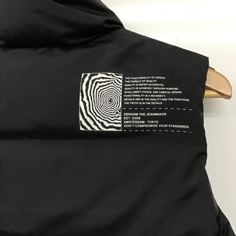 デンハム DENHAM ベスト ベスト ダウンベスト ジップアップベスト S ロゴ、文字 黒 / ブラック / black メンズ USED 古着 中古 10160296