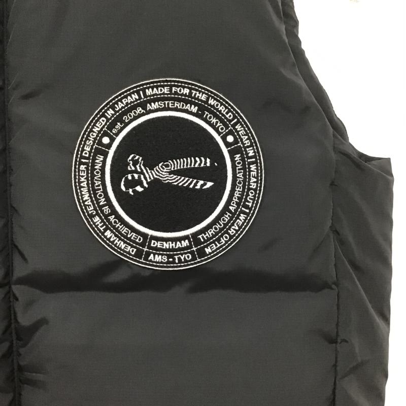 デンハム DENHAM ベスト ベスト ダウンベスト ジップアップベスト S ロゴ、文字 黒 / ブラック / black メンズ USED 古着 中古 10160296