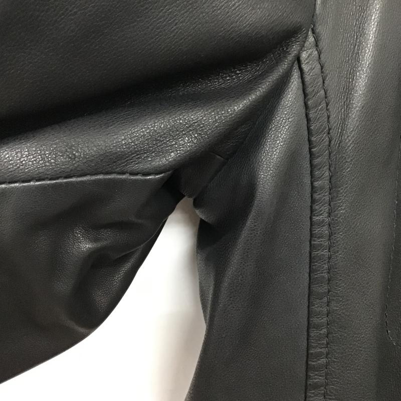 古着 USED ジャケット、上着 ジャンパー、ブルゾン シングルライダース ラムレザー 48 無地 黒 / ブラック / black メンズ USED 古着 中古 10160299