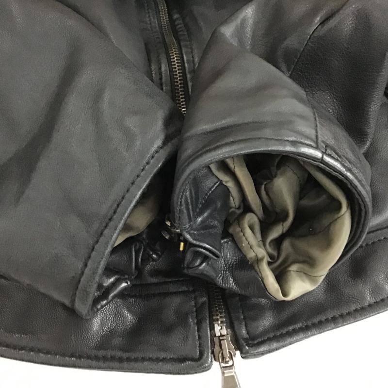 古着 USED ジャケット、上着 ジャンパー、ブルゾン シングルライダース ラムレザー 48 無地 黒 / ブラック / black メンズ USED 古着 中古 10160299