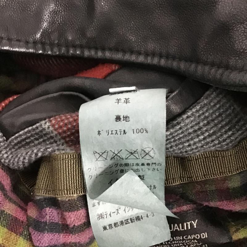 古着 USED ジャケット、上着 ジャンパー、ブルゾン シングルライダース ラムレザー 48 無地 黒 / ブラック / black メンズ USED 古着 中古 10160299