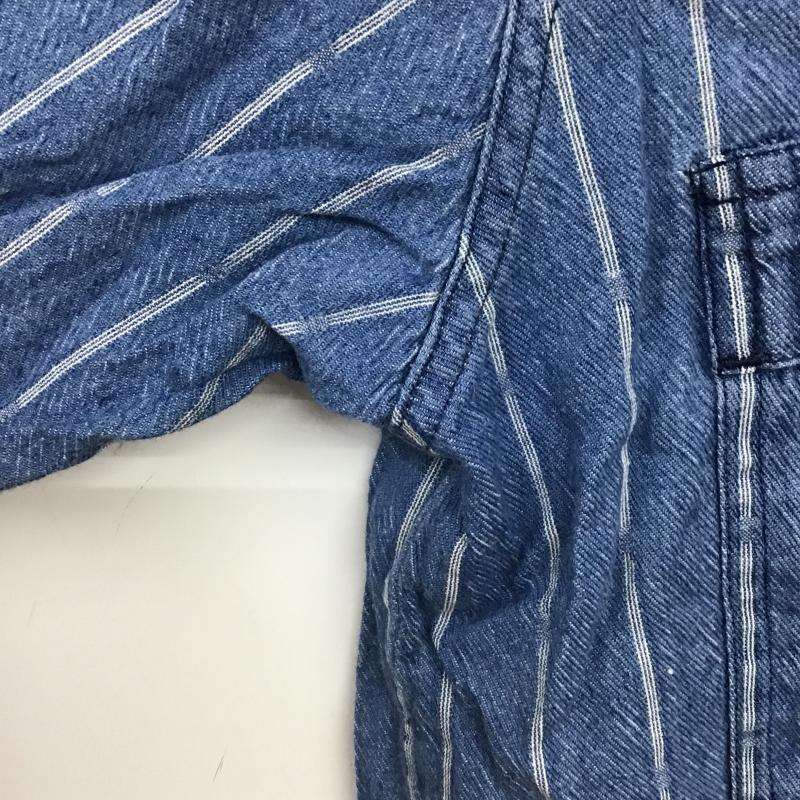 リーバイス Levi s シャツ、ブラウス 長袖 長袖シャツ ストライプシャツ カラーシャツ L ストライプ インディゴ / インディゴ / Indigo メンズ USED 古着 中古 10160300