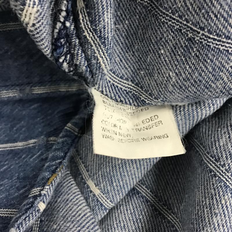 リーバイス Levi s シャツ、ブラウス 長袖 長袖シャツ ストライプシャツ カラーシャツ L ストライプ インディゴ / インディゴ / Indigo メンズ USED 古着 中古 10160300