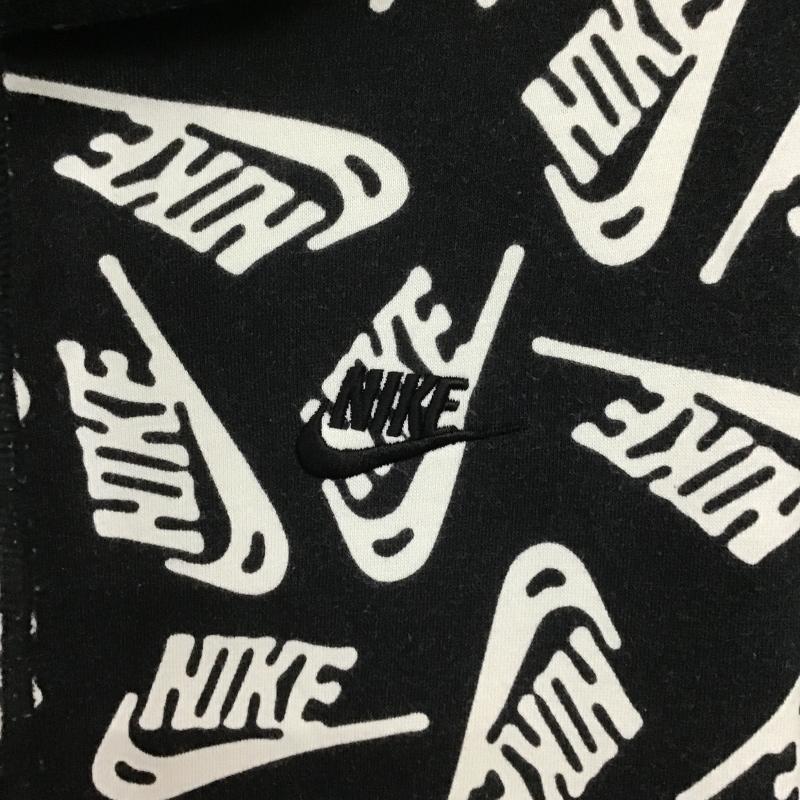 ナイキ NIKE パーカー 長袖 長袖パーカー プルオーバーパーカー スウェット M ロゴ、文字 白 / ホワイト / white X 黒 / ブラック / black メンズ USED 古着 中古 10160304