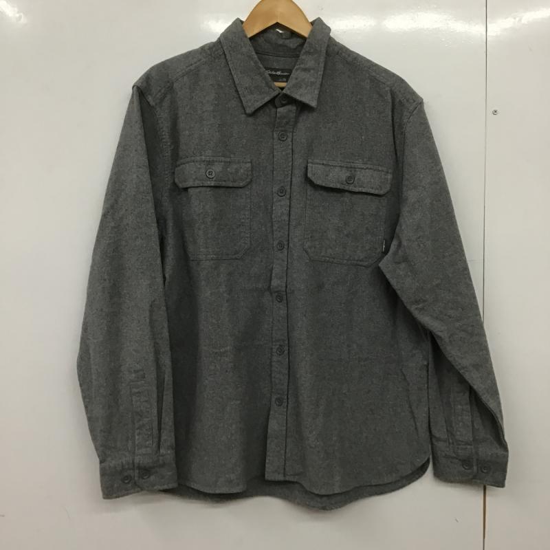 エディーバウアー Eddie Bauer シャツ、ブラウス 長袖 長袖シャツ 無地シャツ カラーシャツ XL 無地 灰 / グレー / gray メンズ USED 古着 中古 10160305
