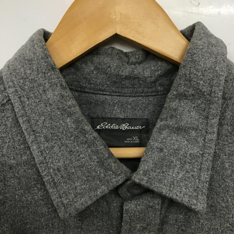 エディーバウアー Eddie Bauer シャツ、ブラウス 長袖 長袖シャツ 無地シャツ カラーシャツ XL 無地 灰 / グレー / gray メンズ USED 古着 中古 10160305