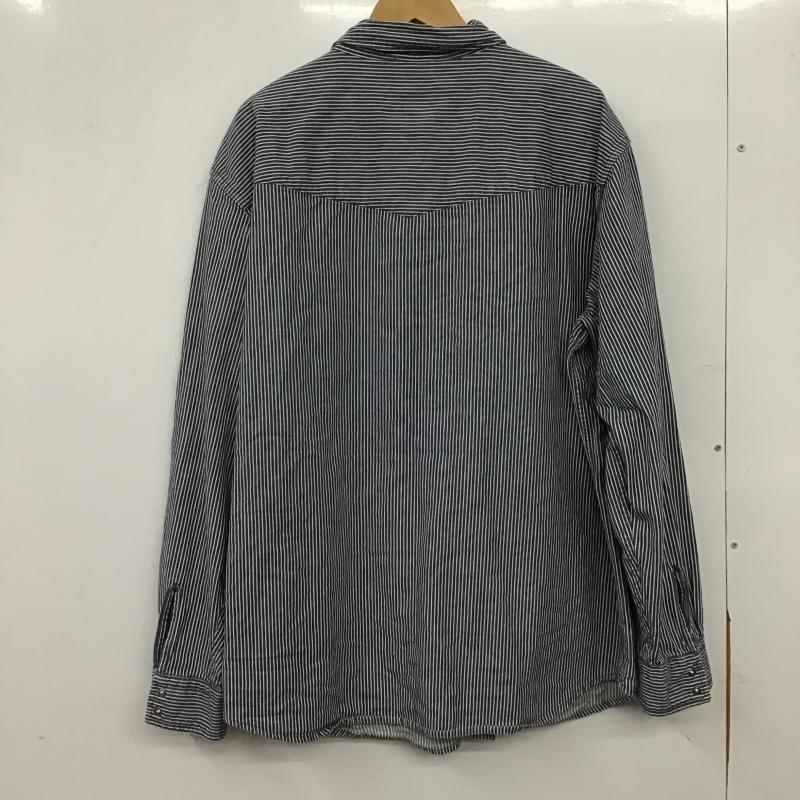 リーバイス Levi s シャツ、ブラウス 長袖 長袖シャツ ストライプシャツ カラーシャツ XL ストライプ 白 / ホワイト / white X インディゴ / インディゴ / Indigo メンズ USED 古着 中古 10160309