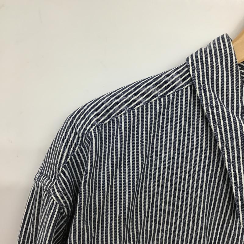 リーバイス Levi s シャツ、ブラウス 長袖 長袖シャツ ストライプシャツ カラーシャツ XL ストライプ 白 / ホワイト / white X インディゴ / インディゴ / Indigo メンズ USED 古着 中古 10160309