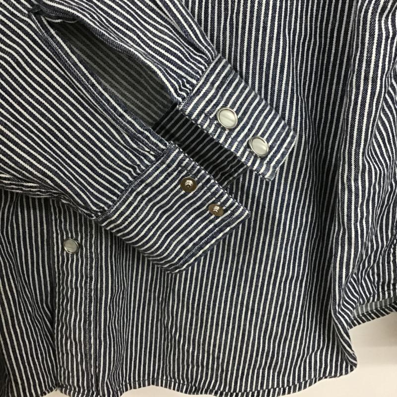 リーバイス Levi s シャツ、ブラウス 長袖 長袖シャツ ストライプシャツ カラーシャツ XL ストライプ 白 / ホワイト / white X インディゴ / インディゴ / Indigo メンズ USED 古着 中古 10160309