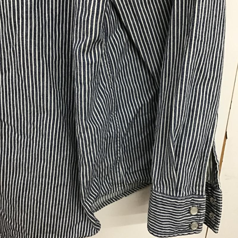 リーバイス Levi s シャツ、ブラウス 長袖 長袖シャツ ストライプシャツ カラーシャツ XL ストライプ 白 / ホワイト / white X インディゴ / インディゴ / Indigo メンズ USED 古着 中古 10160309